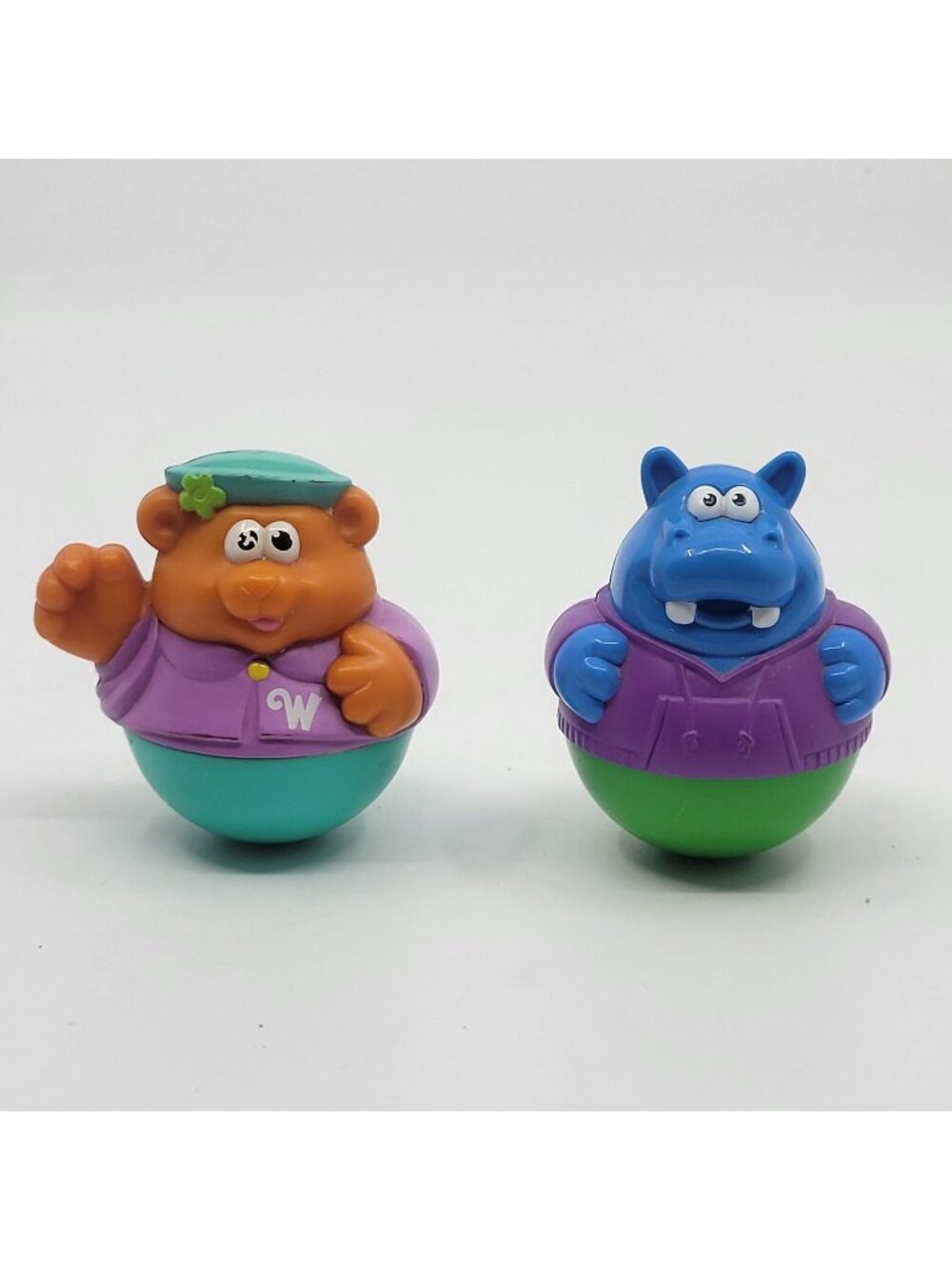 Hasbro Playskool Weebles Wobbles Storybook World - Mama Bear & Blue Hippo Vintag